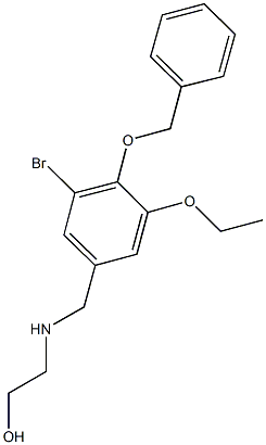 2-{[4-(benzyloxy)-3-bromo-5-ethoxybenzyl]amino}ethanol Struktur