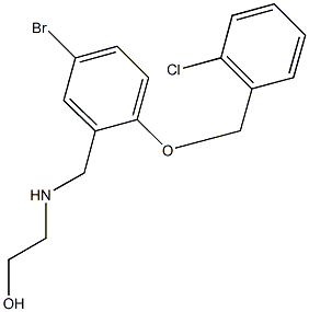 2-({5-bromo-2-[(2-chlorobenzyl)oxy]benzyl}amino)ethanol Struktur