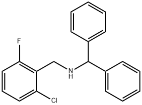 N-benzhydryl-N-(2-chloro-6-fluorobenzyl)amine 化学構造式