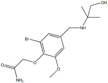 2-(2-bromo-4-{[(2-hydroxy-1,1-dimethylethyl)amino]methyl}-6-methoxyphenoxy)acetamide Structure