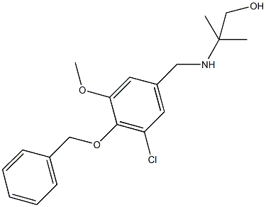 2-{[4-(benzyloxy)-3-chloro-5-methoxybenzyl]amino}-2-methyl-1-propanol Structure