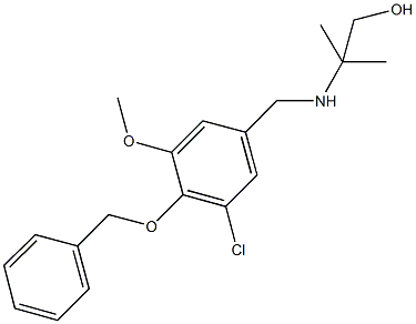 2-{[4-(benzyloxy)-3-chloro-5-methoxybenzyl]amino}-2-methyl-1-propanol 化学構造式