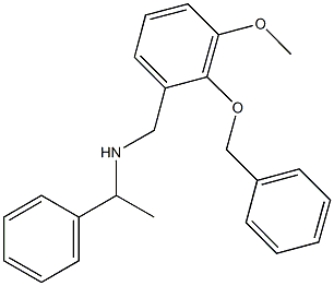 N-[2-(benzyloxy)-3-methoxybenzyl]-N-(1-phenylethyl)amine Struktur