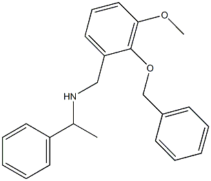 N-[2-(benzyloxy)-3-methoxybenzyl]-N-(1-phenylethyl)amine Structure