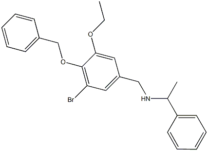 N-[4-(benzyloxy)-3-bromo-5-ethoxybenzyl]-N-(1-phenylethyl)amine Struktur