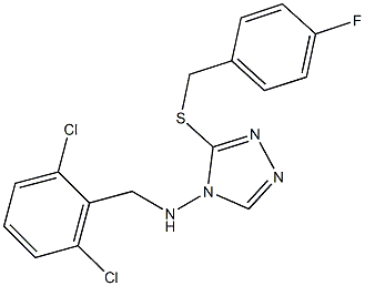 N-(2,6-dichlorobenzyl)-N-{3-[(4-fluorobenzyl)sulfanyl]-4H-1,2,4-triazol-4-yl}amine Structure