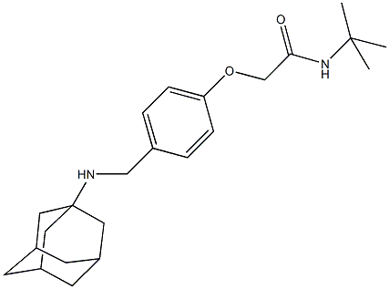 2-{4-[(1-adamantylamino)methyl]phenoxy}-N-(tert-butyl)acetamide Struktur