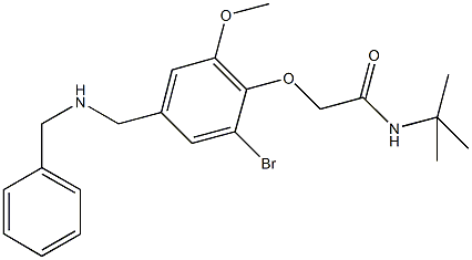 2-{4-[(benzylamino)methyl]-2-bromo-6-methoxyphenoxy}-N-(tert-butyl)acetamide|