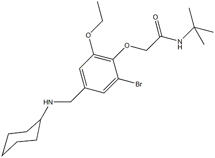 2-{2-bromo-4-[(cyclohexylamino)methyl]-6-ethoxyphenoxy}-N-(tert-butyl)acetamide Structure