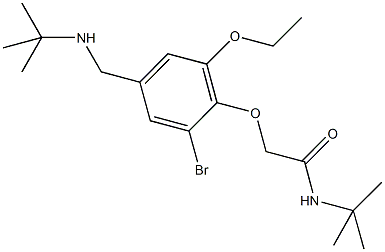 2-{2-bromo-4-[(tert-butylamino)methyl]-6-ethoxyphenoxy}-N-(tert-butyl)acetamide Structure