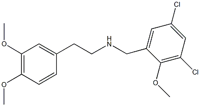 N-(3,5-dichloro-2-methoxybenzyl)-N-[2-(3,4-dimethoxyphenyl)ethyl]amine Struktur