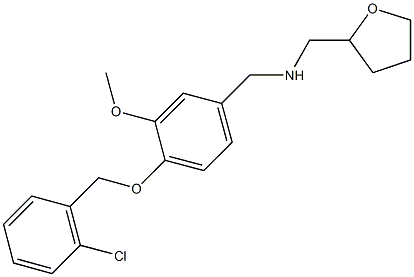 N-{4-[(2-chlorobenzyl)oxy]-3-methoxybenzyl}-N-(tetrahydro-2-furanylmethyl)amine Struktur