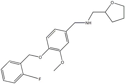 N-{4-[(2-fluorobenzyl)oxy]-3-methoxybenzyl}-N-(tetrahydro-2-furanylmethyl)amine Structure