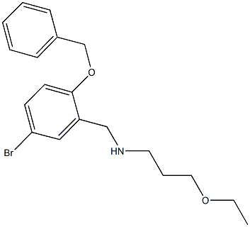 N-[2-(benzyloxy)-5-bromobenzyl]-N-(3-ethoxypropyl)amine Structure