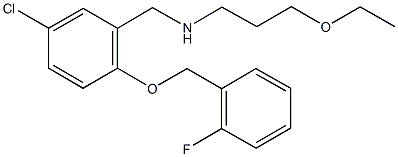 N-{5-chloro-2-[(2-fluorobenzyl)oxy]benzyl}-N-(3-ethoxypropyl)amine 化学構造式