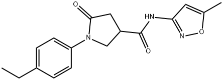 1-(4-ethylphenyl)-N-(5-methyl-3-isoxazolyl)-5-oxo-3-pyrrolidinecarboxamide Struktur