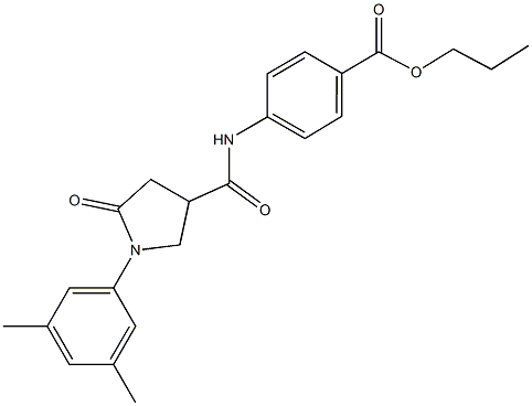 propyl 4-({[1-(3,5-dimethylphenyl)-5-oxo-3-pyrrolidinyl]carbonyl}amino)benzoate|