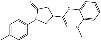 2-methoxyphenyl 1-(4-methylphenyl)-5-oxo-3-pyrrolidinecarboxylate Structure