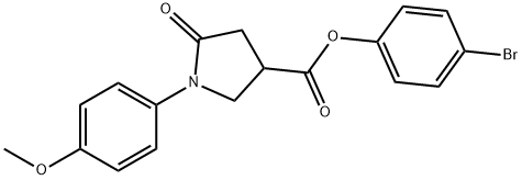 4-bromophenyl 1-(4-methoxyphenyl)-5-oxo-3-pyrrolidinecarboxylate,774547-74-9,结构式