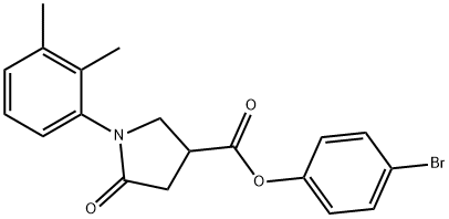 4-bromophenyl 1-(2,3-dimethylphenyl)-5-oxo-3-pyrrolidinecarboxylate Structure