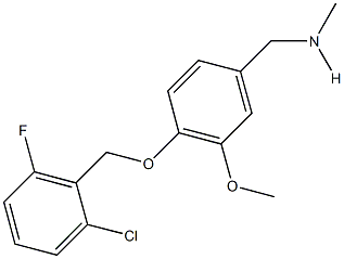 N-{4-[(2-chloro-6-fluorobenzyl)oxy]-3-methoxybenzyl}-N-methylamine Struktur