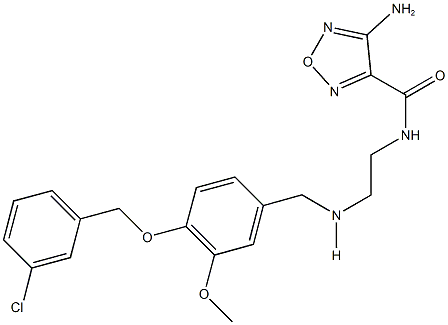 4-amino-N-[2-({4-[(3-chlorobenzyl)oxy]-3-methoxybenzyl}amino)ethyl]-1,2,5-oxadiazole-3-carboxamide|