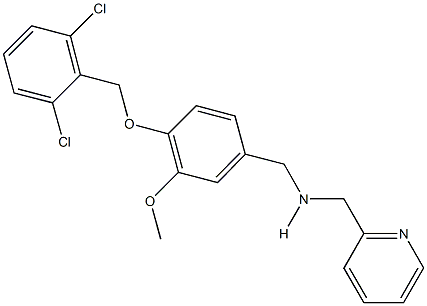 N-{4-[(2,6-dichlorobenzyl)oxy]-3-methoxybenzyl}-N-(2-pyridinylmethyl)amine,774550-93-5,结构式
