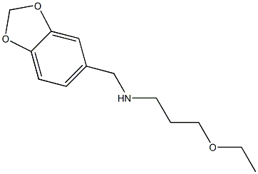 N-(1,3-benzodioxol-5-ylmethyl)-N-(3-ethoxypropyl)amine,774551-36-9,结构式