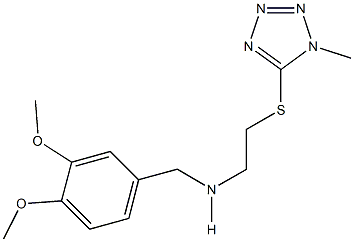 N-(3,4-dimethoxybenzyl)-N-{2-[(1-methyl-1H-tetraazol-5-yl)sulfanyl]ethyl}amine,774551-42-7,结构式