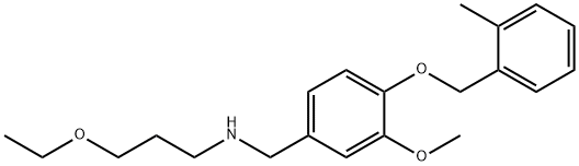 3-ethoxy-N-{3-methoxy-4-[(2-methylbenzyl)oxy]benzyl}-1-propanamine Struktur
