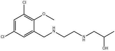 1-({2-[(3,5-dichloro-2-methoxybenzyl)amino]ethyl}amino)-2-propanol 结构式