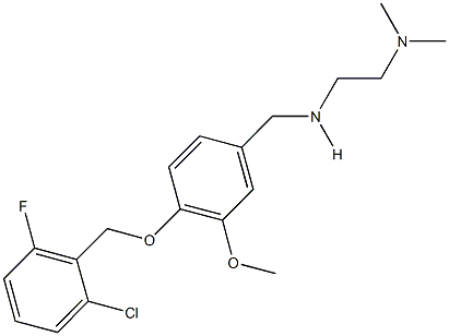 N-{4-[(2-chloro-6-fluorobenzyl)oxy]-3-methoxybenzyl}-N-[2-(dimethylamino)ethyl]amine Struktur