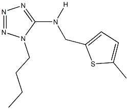 N-(1-butyl-1H-tetraazol-5-yl)-N-[(5-methyl-2-thienyl)methyl]amine 结构式
