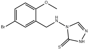 4-[(5-bromo-2-methoxybenzyl)amino]-4H-1,2,4-triazol-3-yl hydrosulfide Structure