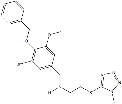 N-[4-(benzyloxy)-3-bromo-5-methoxybenzyl]-N-{2-[(1-methyl-1H-tetraazol-5-yl)sulfanyl]ethyl}amine|