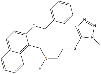 N-{[2-(benzyloxy)-1-naphthyl]methyl}-N-{2-[(1-methyl-1H-tetraazol-5-yl)sulfanyl]ethyl}amine Structure