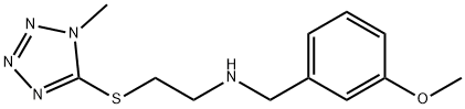 N-(3-methoxybenzyl)-N-{2-[(1-methyl-1H-tetraazol-5-yl)sulfanyl]ethyl}amine,774553-15-0,结构式