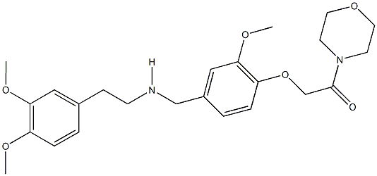 2-(3,4-dimethoxyphenyl)-N-{3-methoxy-4-[2-(4-morpholinyl)-2-oxoethoxy]benzyl}ethanamine Structure
