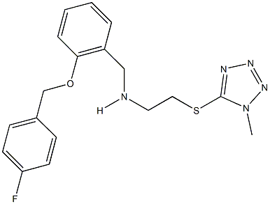 N-{2-[(4-fluorobenzyl)oxy]benzyl}-N-{2-[(1-methyl-1H-tetraazol-5-yl)sulfanyl]ethyl}amine,774553-59-2,结构式