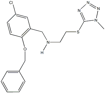 N-[2-(benzyloxy)-5-chlorobenzyl]-N-{2-[(1-methyl-1H-tetraazol-5-yl)sulfanyl]ethyl}amine Structure
