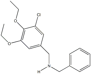N-benzyl-N-(3-chloro-4,5-diethoxybenzyl)amine Struktur