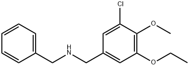 N-benzyl-N-(3-chloro-5-ethoxy-4-methoxybenzyl)amine Struktur