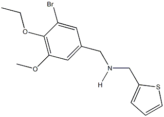 N-(3-bromo-4-ethoxy-5-methoxybenzyl)-N-(2-thienylmethyl)amine 结构式