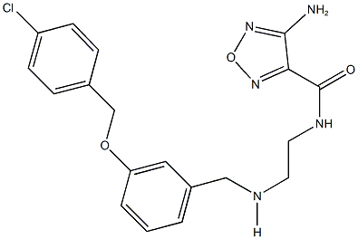 4-amino-N-[2-({3-[(4-chlorobenzyl)oxy]benzyl}amino)ethyl]-1,2,5-oxadiazole-3-carboxamide Struktur