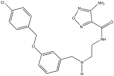 4-amino-N-[2-({3-[(4-chlorobenzyl)oxy]benzyl}amino)ethyl]-1,2,5-oxadiazole-3-carboxamide Structure