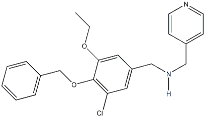 N-[4-(benzyloxy)-3-chloro-5-ethoxybenzyl]-N-(4-pyridinylmethyl)amine Structure