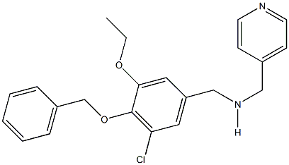 N-[4-(benzyloxy)-3-chloro-5-ethoxybenzyl]-N-(4-pyridinylmethyl)amine,774554-93-7,结构式