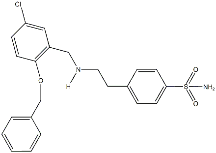 4-(2-{[2-(benzyloxy)-5-chlorobenzyl]amino}ethyl)benzenesulfonamide Struktur