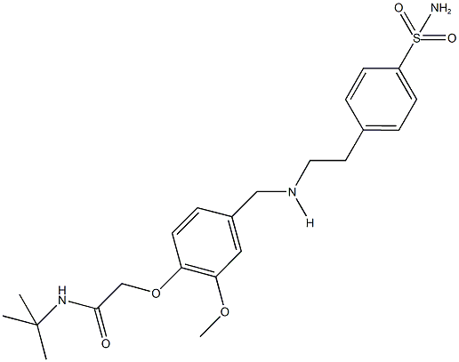 2-{4-[({2-[4-(aminosulfonyl)phenyl]ethyl}amino)methyl]-2-methoxyphenoxy}-N-(tert-butyl)acetamide|