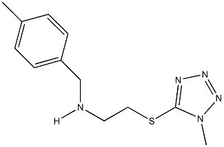 N-(4-methylbenzyl)-N-{2-[(1-methyl-1H-tetraazol-5-yl)sulfanyl]ethyl}amine Structure